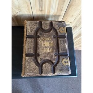 Brown's Pictorial Bible, Antique 1873 Victorian W/ Family  Tintypes GORGEOUS